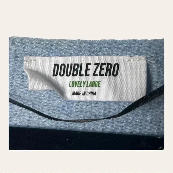 NWT Double Zero Light Blue V-Neck Sweater - Picture 5 of 10